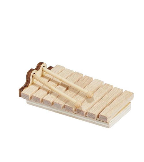 Mini Xylophon aus Holz - natur - 3,5 x 5,5 cm