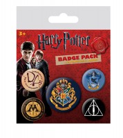 Button-Set "Harry Potter" - Hogwarts - 5-teilig