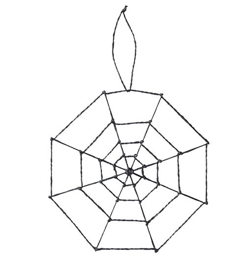 Deko-Spinnennetz - schwarz - 19,5 cm