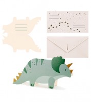 Einladungen "Triceratops" - 6 Stück