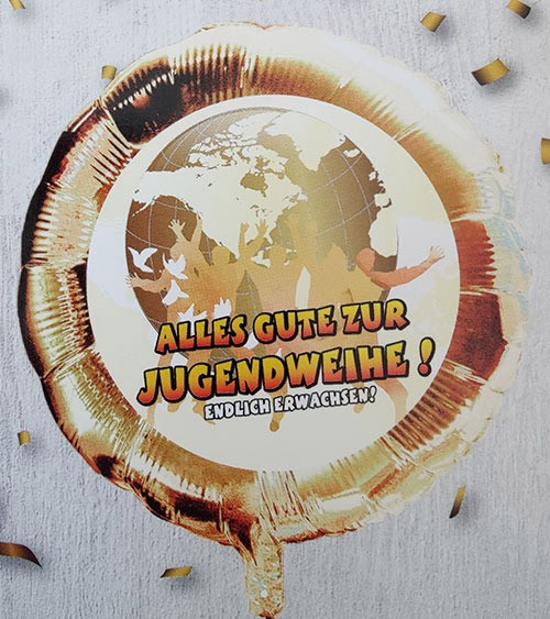 Folienballon "Alles Gute zur Jugendweihe" - gold