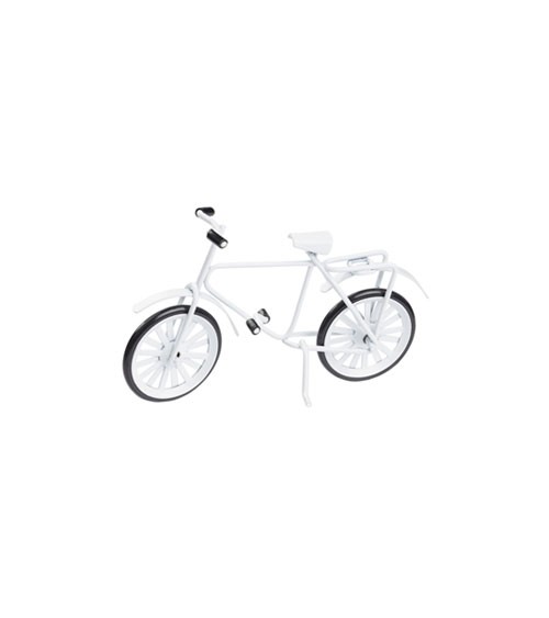 Kleines Fahrrad aus Metall - weiß - 9 x 6 cm