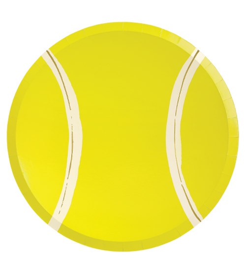 Tennisball-Pappteller - 8 Stück