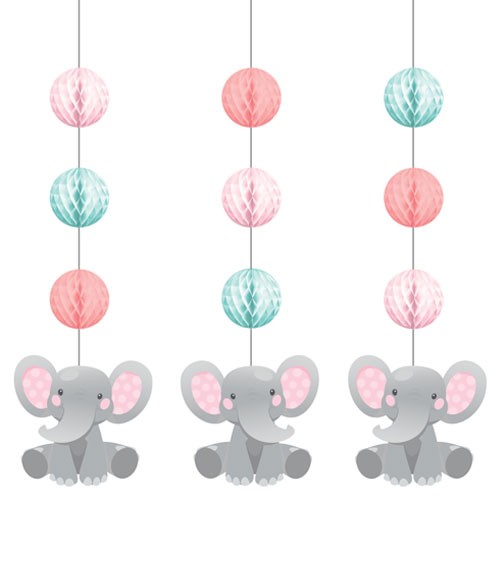 3er-Motivgirlande "Little Elephant - Girl"