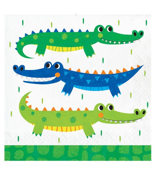 Servietten "Alligator Party" - 16 Stück
