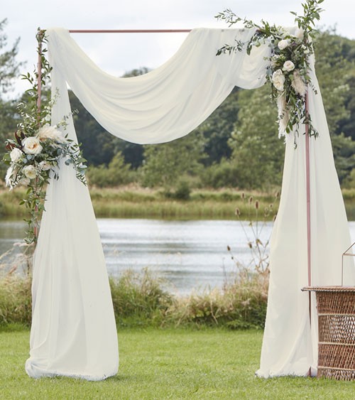 Stoffbahn zum Drapieren - elfenbein - 2 m x 6 m