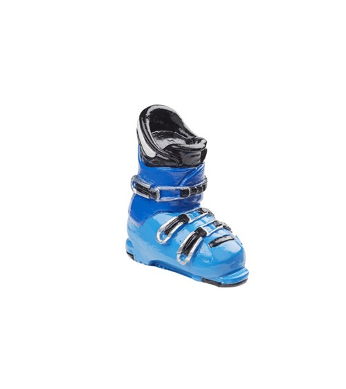Mini Skistiefel aus Polyresin - blau - 4 cm - 1 Stück