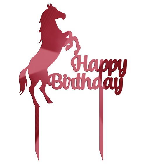 Dein Cake-Topper "Pferd Happy Birthday" aus Acrylspiegel - Farbwahl