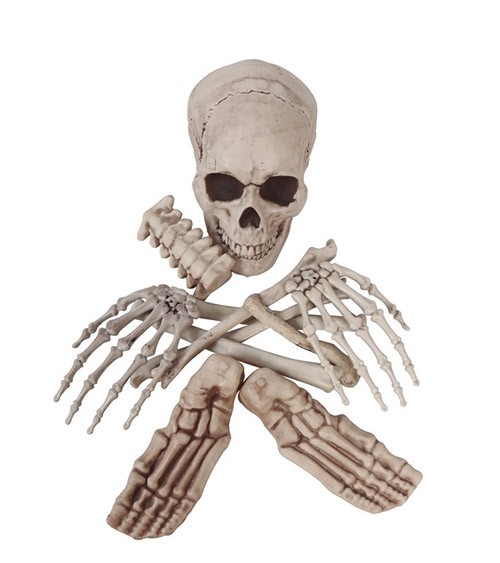 Halloween Skelett Deko-Knochen - 10-teilig