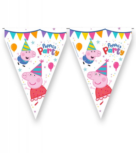Wimpelgirlande aus Papier "Peppa Pig" - 3 m