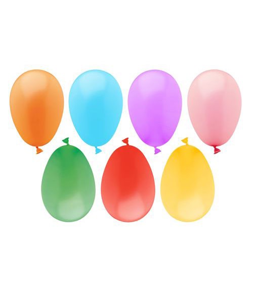 Bunte Luftballons "Wasserbomben" - 100 Stück