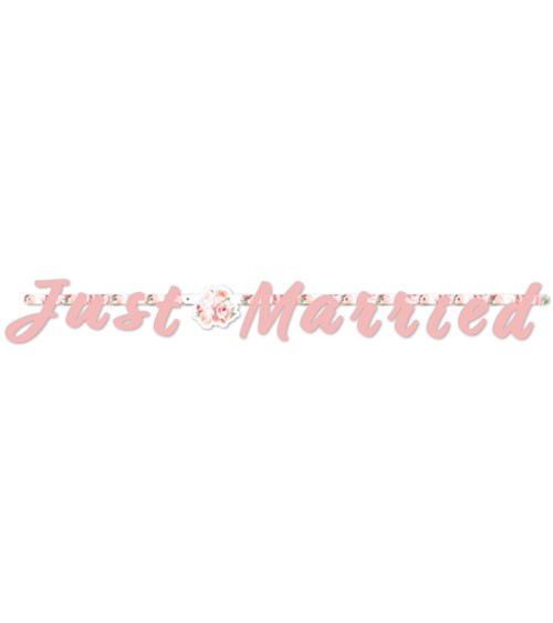Schriftzuggirlande mit Rosen "Mr & Mrs - Rosen" - 3 m