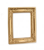 Bilderrahmen aus Kunststoff - 1:12 - gold - 6,5 x 5,5 cm