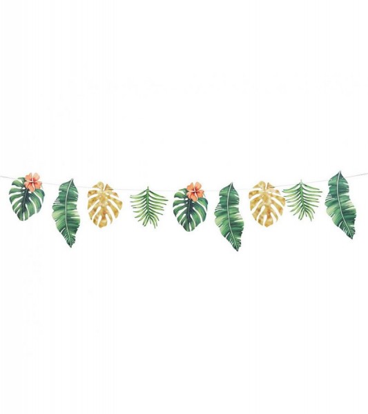 Papiergirlande mit tropischen Blättern - 3 m