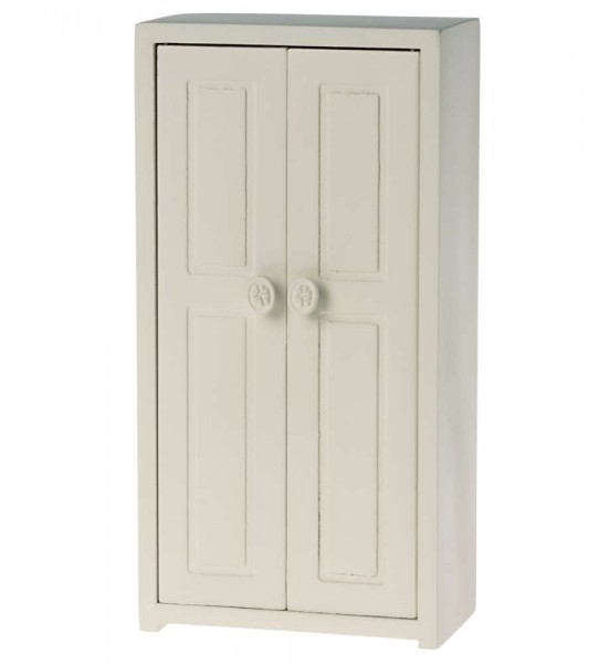Kleiderschrank aus Holz - creme - 7 x 14 x 4 cm