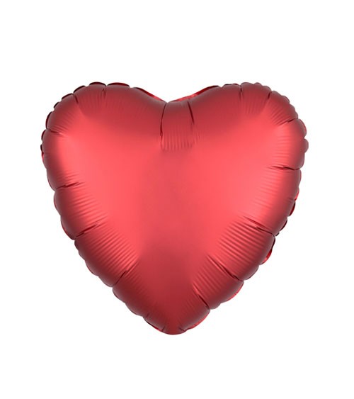 Herz-Folienballon „Satin Luxe“ - rot - 43 cm