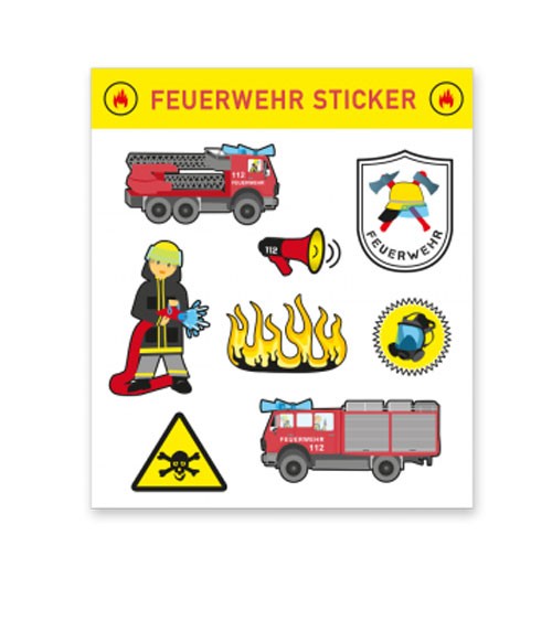 Sticker "Feuerwehr" - 1 Bogen