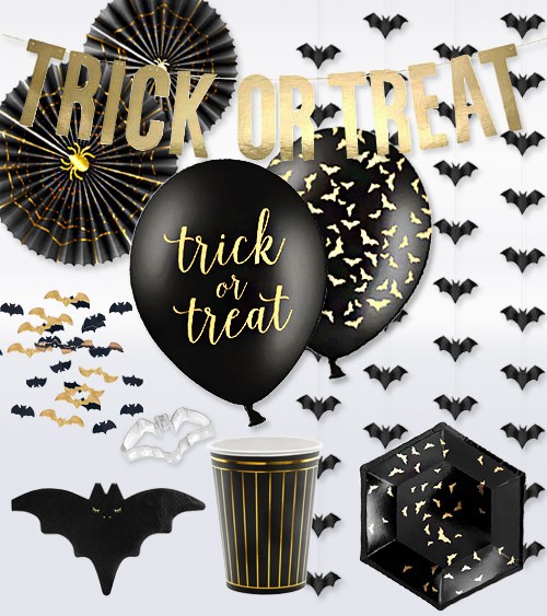 Halloween-Deko-Set "Trick or Treat" - 54-teilig
