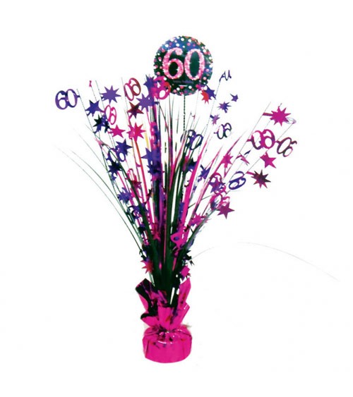 Tischaufsteller "Sparkling Pink" - 60. Geburtstag