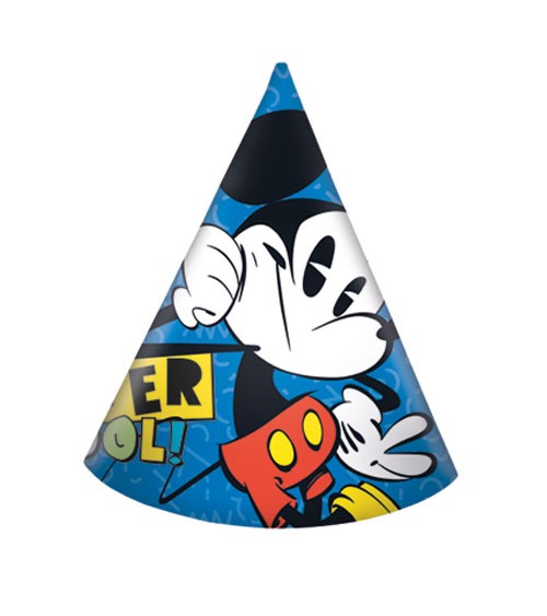Partyhüte "Mickey Mouse Comic" - 6 Stück
