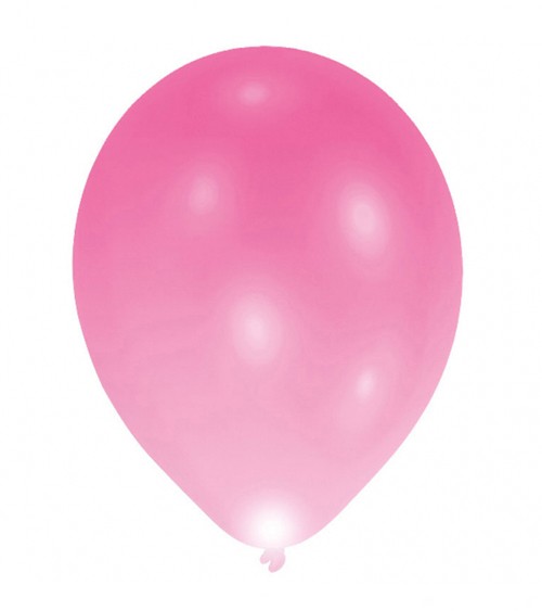 Leucht-Ballons - pink - 5 Stück