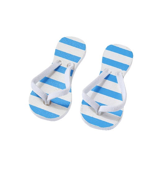 Mini Flip Flops - blau gestreift - 4,5 cm - 2 Paar