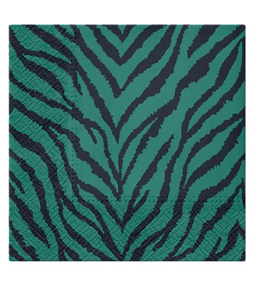 Servietten "Zebra Print" - grün & schwarz - 20 Stück