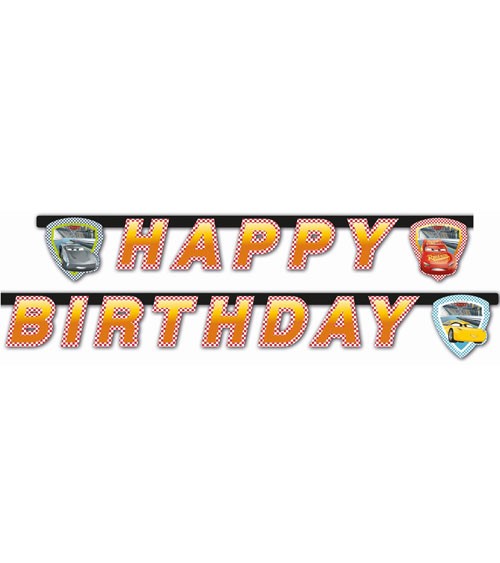 Happy-Birthday-Girlande "Cars 3 - Evolution" - 2 m