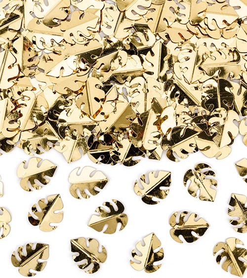 Metallic-Konfetti "Tropenblätter" - gold - 15 g