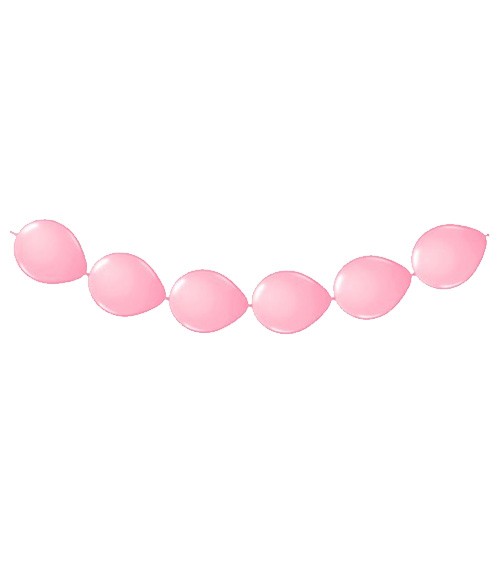 Kettenballons - rosa - 8 Stück