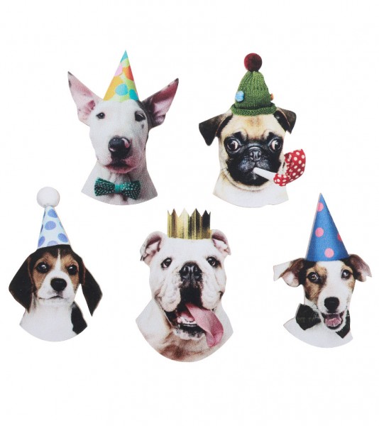 Streudeko aus Papier "Cool Dogs Club" - 25 Stück