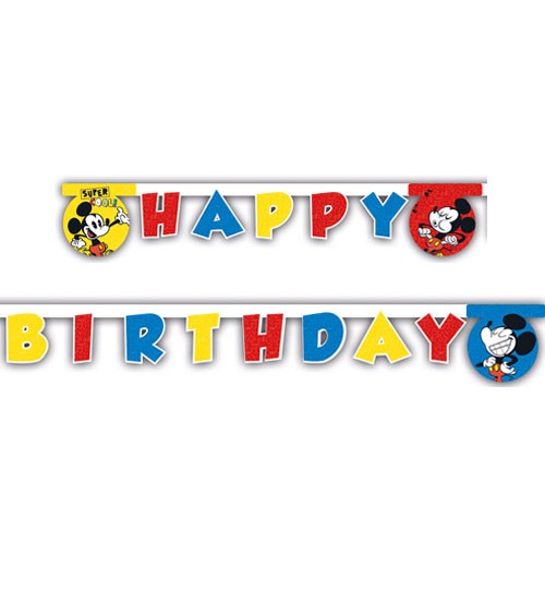 Happy Birthday-Girlande "Mickey Mouse Comic“