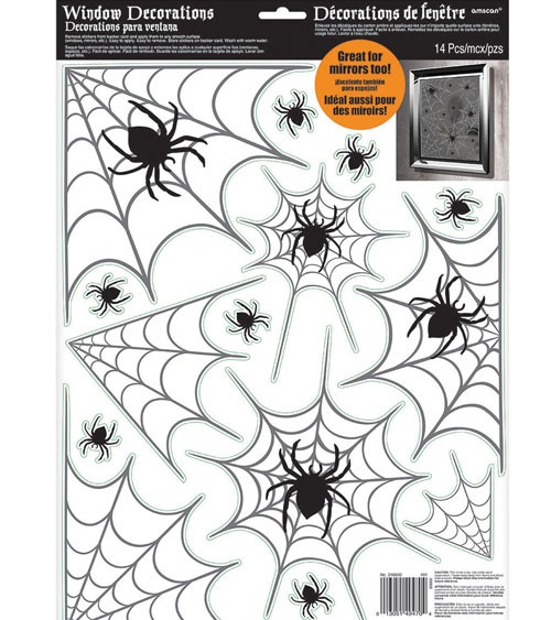 Fenstersticker "Spinnennetze" - 14-teilig