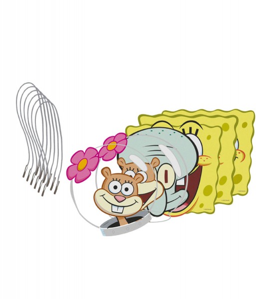 Partymasken aus Papier "SpongeBob" - 6 Stück