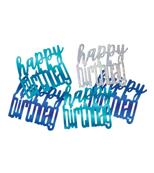 Streukonfetti "Happy Birthday" - blau - 14 g