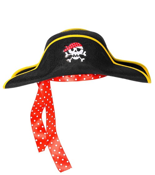 Kinder-Piratenhut mit rotem Band