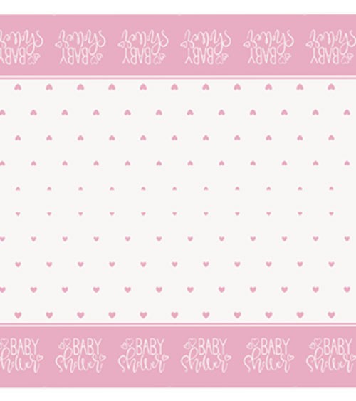Kunststoff-Tischdecke "Baby Shower - rosa" - 137 x 213 cm