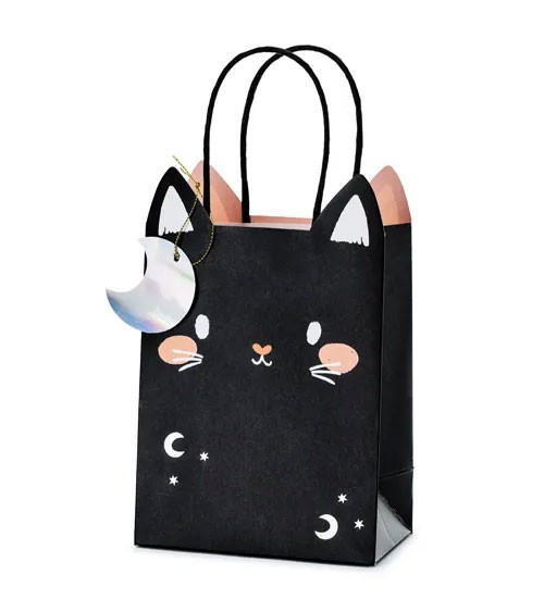 Geschenktüte "Schwarze Katze" - 14 x 18 x 8 cm
