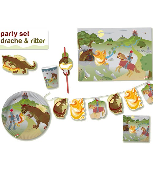 Party-Set "Ritter und Drache" für 8 Personen