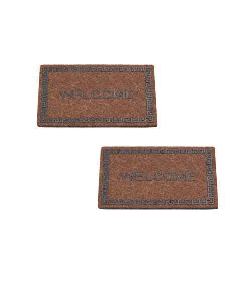 Miniatur Fußmatte "Welcome" - 5,5 x 3,5 cm - 2 Stück