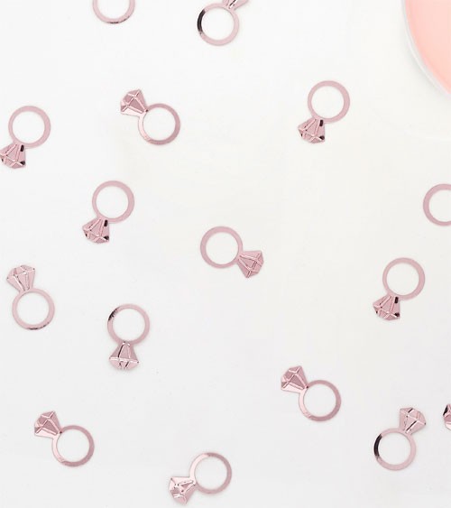 Konfetti "Diamantringe" - rosegold - 14 g