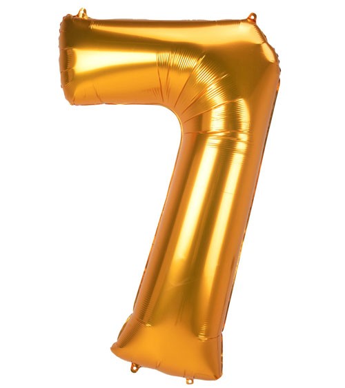 JumboShape-Folienballon Zahl "7" - gold - 83 x 134 cm