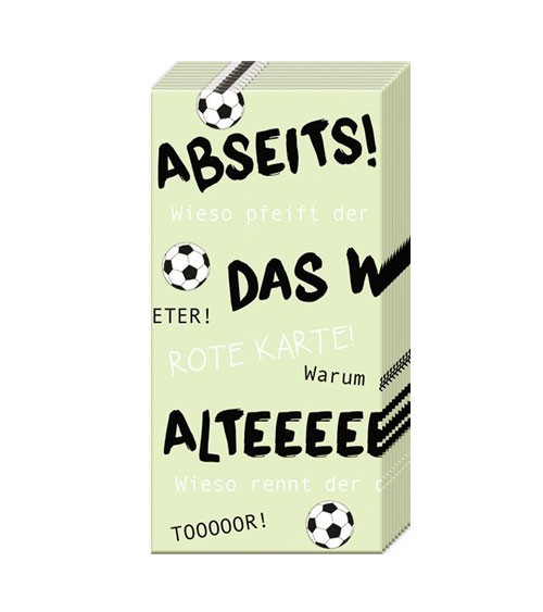 Papiertaschentücher "Fußball-Sprüche" - 10 Stück