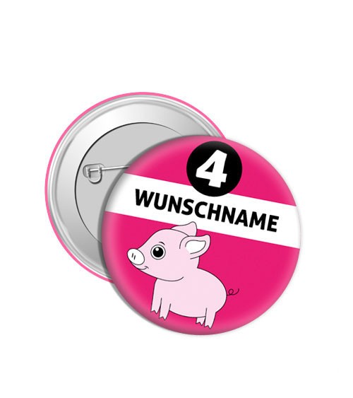 Dein Button „Schwein“ - Wunschtext
