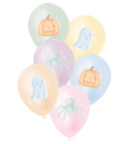 Luftballon-Set "Halloween" - pastell - 6-teilig