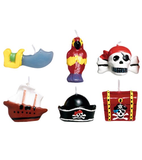 Figuren-Kerzen-Set "Pirat" - 6-teilig