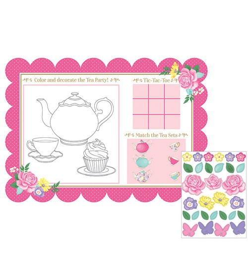 Platzsets "Floral Tea Party" - 8 Stück