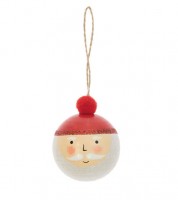 Holzkugel-Anhänger "Santa" - 5 cm