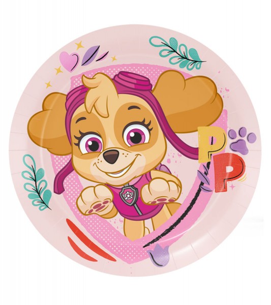 Pappteller "Paw Patrol - Skye" - 8 Stück