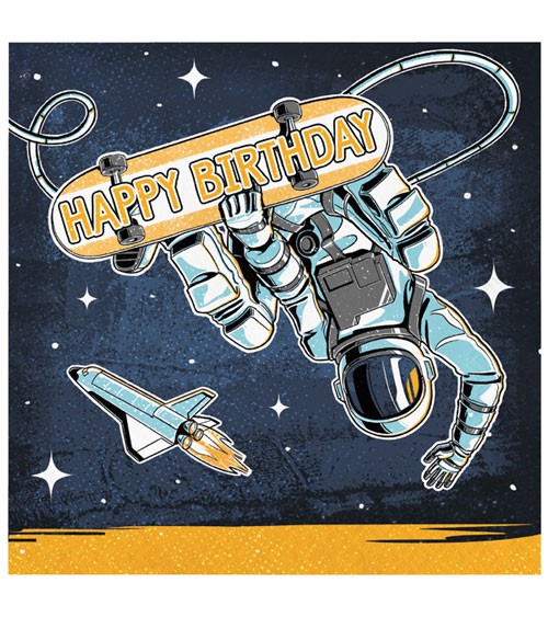 Servietten "Space Skater" - Happy Birthday - 16 Stück